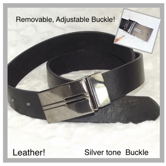 Leather Unbranded Other - 🍃Men's Black Leather Belt Adjustable 38"